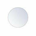 Elegant Decor 48 in. Metal Frame Round Mirror, White MR4047WH